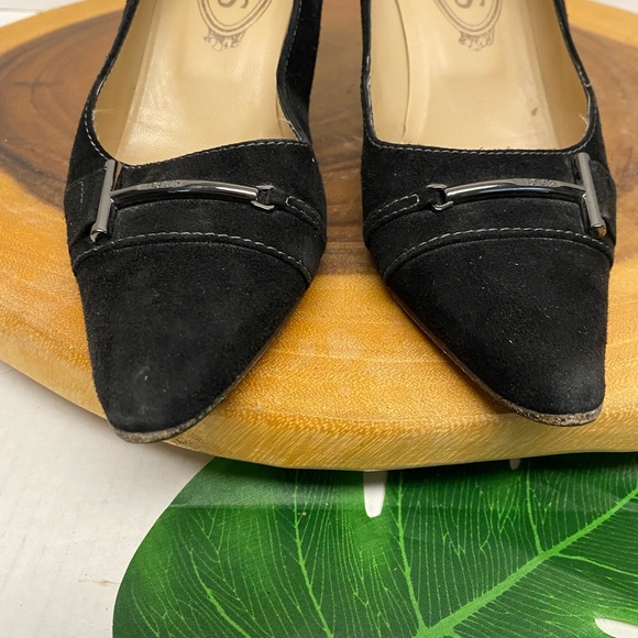 TODS Suede Kitten heel T Charm Heels - Picture 4 of 8